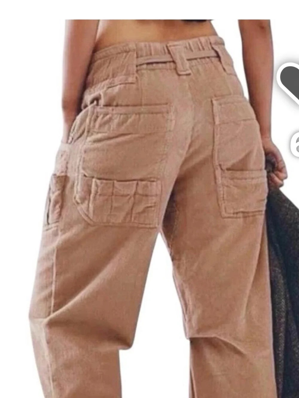 NWT Free People Cullen Low Slung Pull On Boyfriend Jeans Slouchy Pants Cord